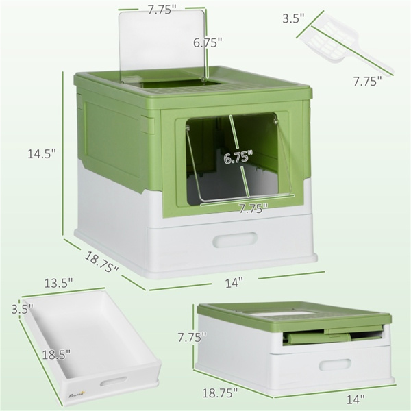 Fully Enclosed Cat Litter Box