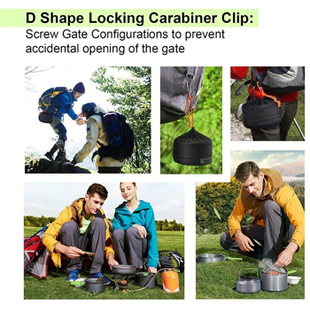 Portable Stove Set Camping Hiking Cookware Outdoor Picnic Bowl Pot Cooking Tool