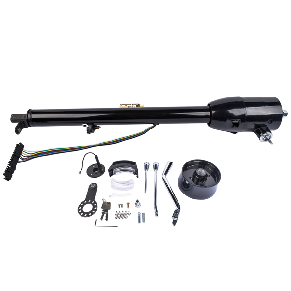 30'' Automatic Tilt Steering Column with Key + 9 Holes Steering Wheels Adapter