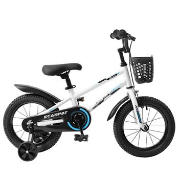 Kids Bike 16 inch for Boys & Girls with Training Wheels, Freestyle Kids\\' Bicycle with Bell,Basket and fender.