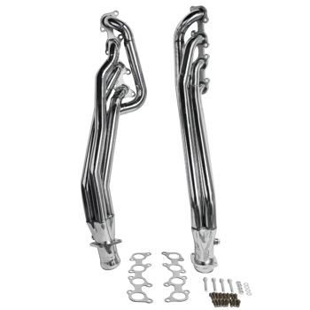 Stainless Steel Exhaust Header Set Polished for 2011-2016 Mustang GT 5.0L/V8