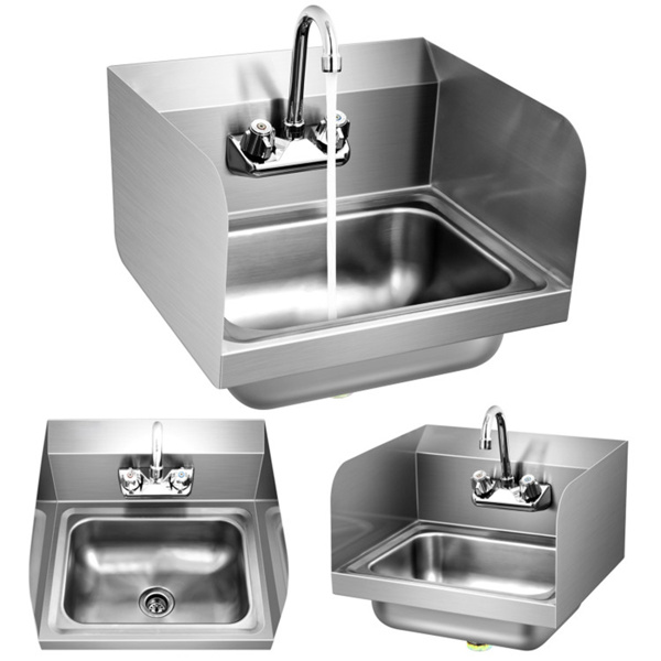 Wall mounted sink with faucet