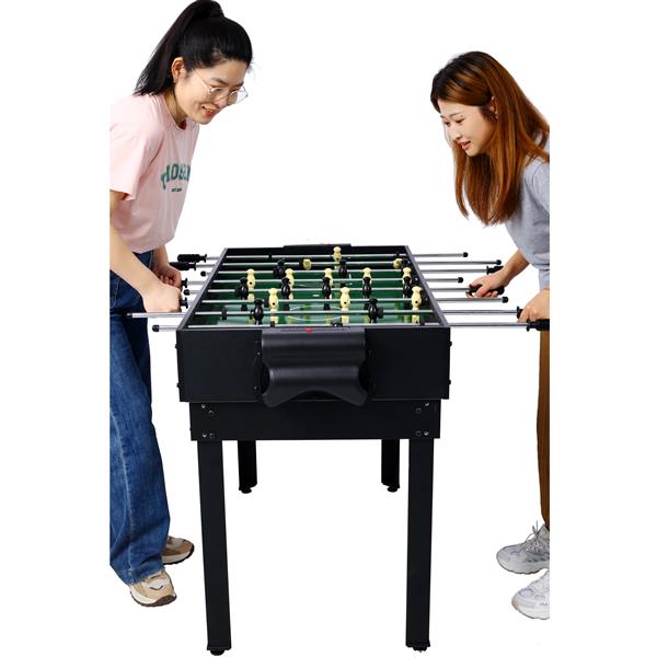 5-in-1 Multi-Game Table - Billiards, Push Hockey, Foosball, Ping Pong, and Basketball black/red