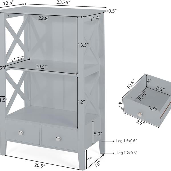 2 DRAWER STORAGE RACK