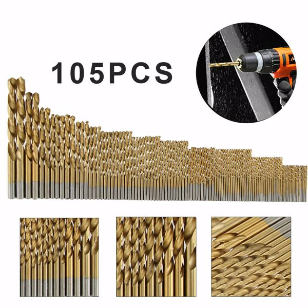 105 Cobalt Drill Bits Set for Stainless Steel Metal HSS-Co Cobalt Bit Titanium