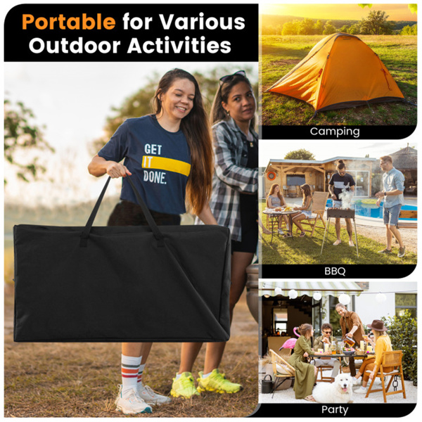  Portable outdoor barbecue table