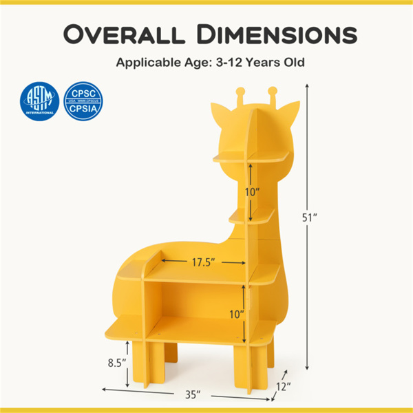 Open storage rack in yellow