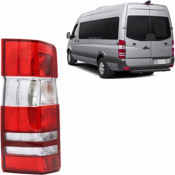 Tail Light Assembly Fit For 2007-2017 BENZ Sprinter, Halogen Rear Brake Tail Lamp Bulbs Included (Left/driver side)