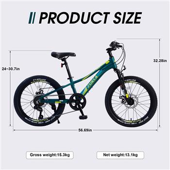 Mountain Bike for Girls and Boys  Mountain 20 inch 7-Speed bike