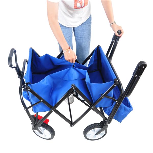 折叠货车可折叠户外实用货车，重型折叠花园便携式手推车，饮料架，可调节手柄-14