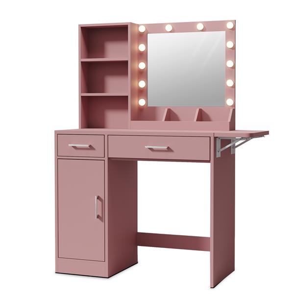 Makeup Vanity Desk with LED Lighted Mirror