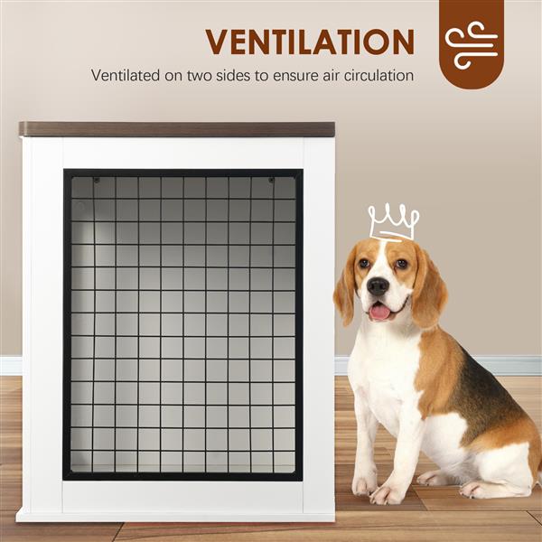 Furniture style dog cage, wooden dog cage, double door dog cage, side cabinet dog cage, Dog crate