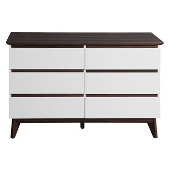 6-Drawer Double Dresser with Wide Drawers,White Dresser for Bedroom, Wood Storage Chest of Drawers for Living Room Hallway Entryway, 47.2\\'\\' W x 15.74\\'\\' D x 30 .7\\'\\'H