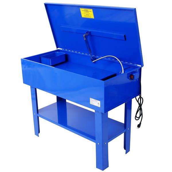 40 Gallon Parts Washer  24 Gallon Solvent Capacity 5 Gallon Per Minute Max Pump Output  Heavy Duty Steel Powder Coated blue