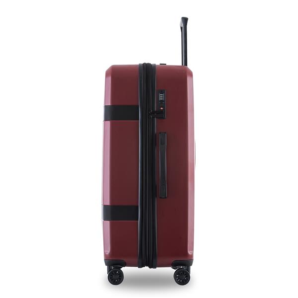 Luggage Sets New Model Expandable ABS+PC 3 Piece Sets with Spinner Wheels Lightweight TSA Lock (20/24/28), Red