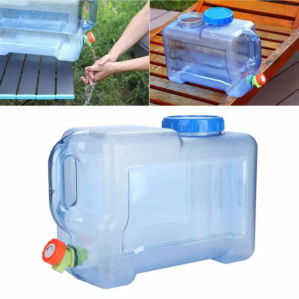 12L Camping Hiking Tank Container Storage Drinking Water Bottle Bucket with Tap