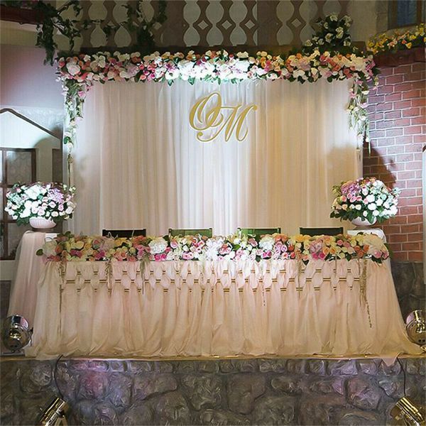 3MX3M White Stage Wedding Party Backdrop Photography Background Drape Curtains