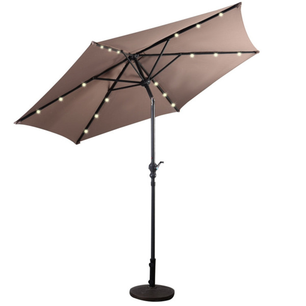 9 Feet LED Solar Umbrella 