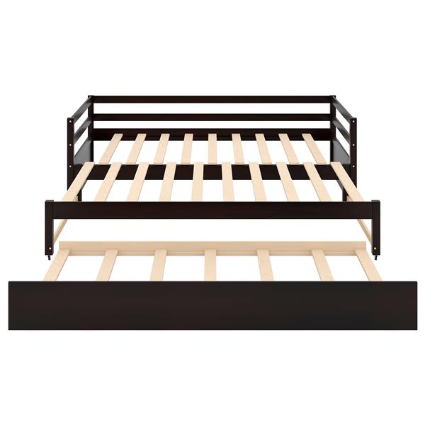 Twin or Double Twin Daybed with Trundle,Espresso