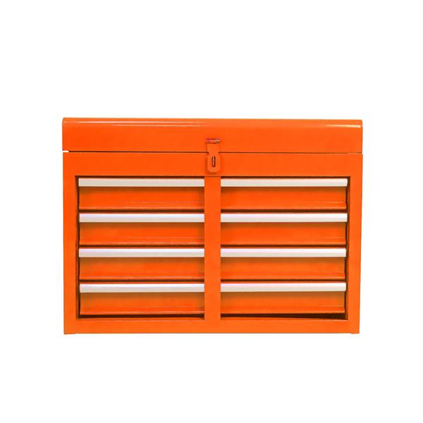 Detachable 5 Drawer Tool Chest with Bottom Cabinet and One Adjustable Shelf--Orange