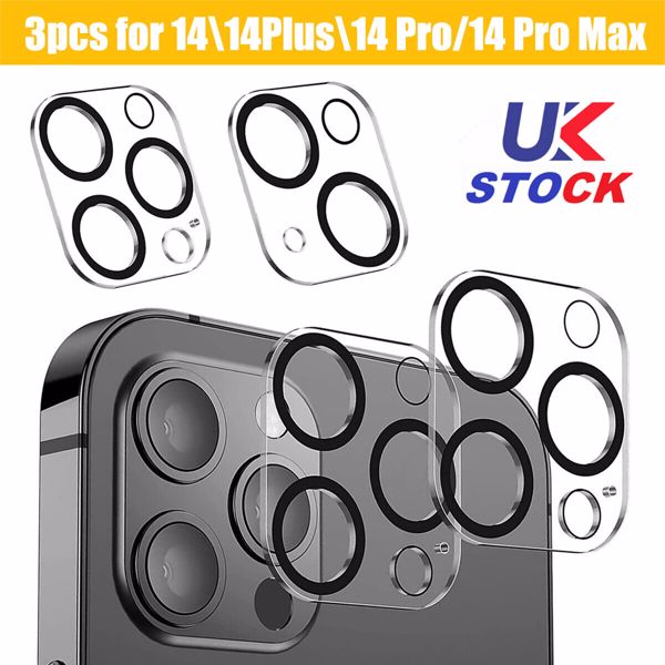 3x Tempered Glass Camera Lens Cover Protector Kit For iPhone 14 14Plus 14Pro Max