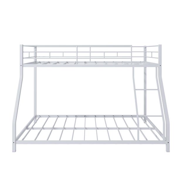 Twin Over Twin Metal Bunk Bed with Trundle Heavy Duty Twin Size Metal Bunk Beds Frame with 2 Side Ladders Convertible Bunkbed with Safety Guard Rails,No