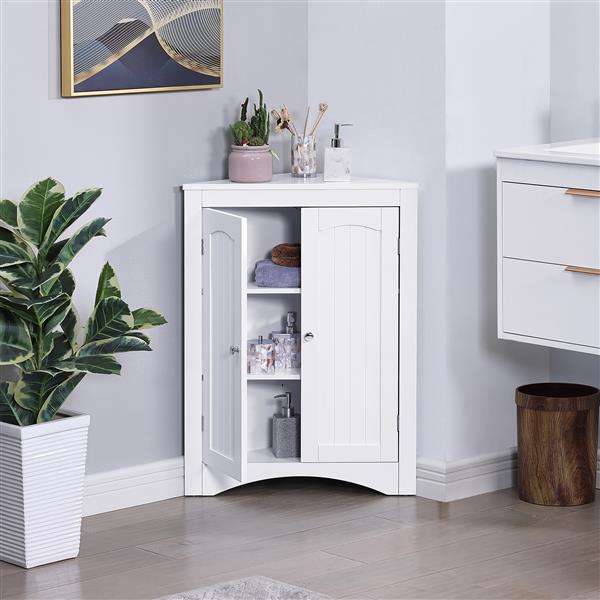 sideboard cabinet,corner cabinet,Bathroom Floor Corner Cabinet with Doors and Shelves, Kitchen, Living Room,Free Standing Storage Cabinet for Bathroom