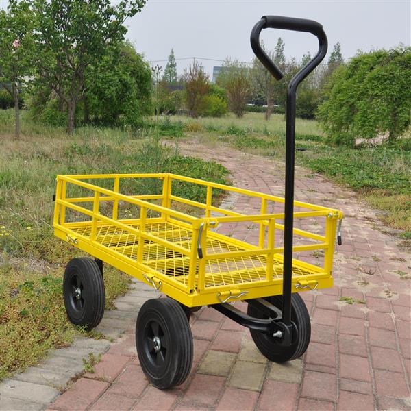 Tools cart Wagon Cart Garden cart trucks make it easier to transport firewood  Yellow