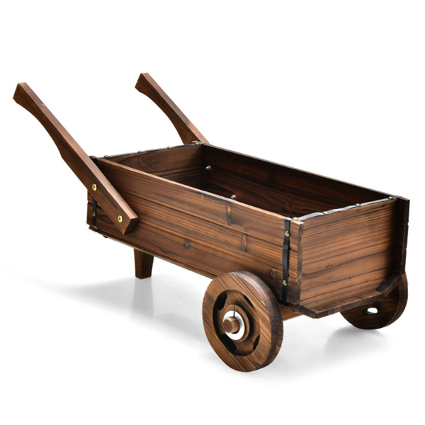 Wooden Wagon Planter Box 