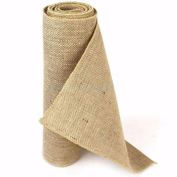 10Mx30CM Hessian Table Runners Hessian Roll Fabric Burlap Jute Rustic Wedding UK