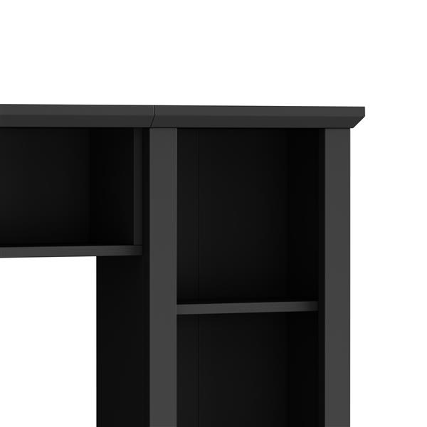 Minimalist Entertainment Wall Unit Set with Bridge for TVs Up to 75'', Ample Storage Space TV Stand with Adjustable Shelves, Modernist Large Media Console for Living Room, Black