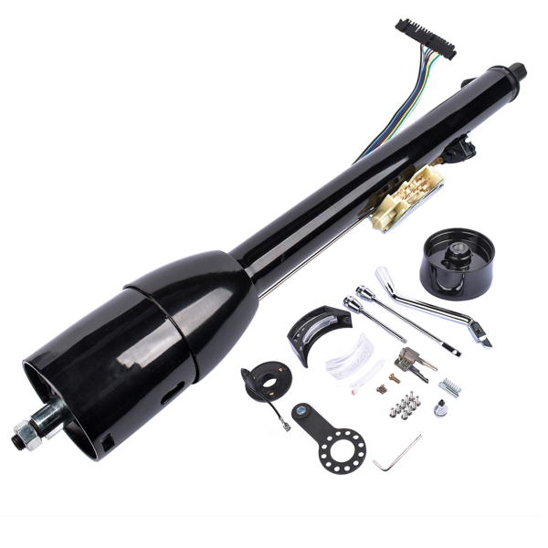 28" Black Stainless GM Tilt Steering Column with Key & Adapter R91004BK-28"