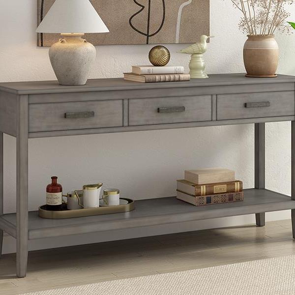 Contemporary 3-Drawer Console Table with 1 Shelf, Entrance Table for Entryway, Hallway, Living Room, Foyer, Corridor