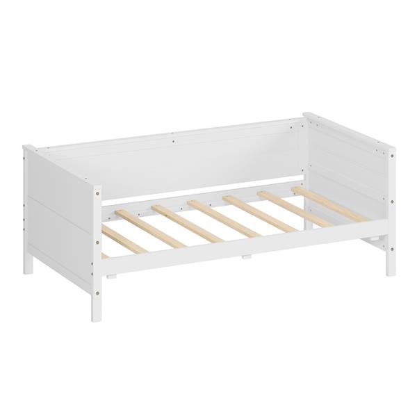 Twin Size Solid Wood Daybed with Two Drwaers for Kids Teens Dorm Bedroom Multipurpose Guest Room or Home, White