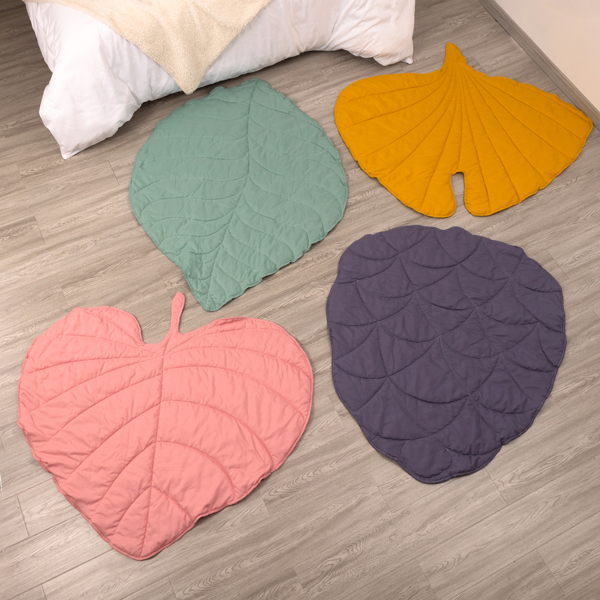 Dog Blanket Decor 3D Leaves Shaped Pet Blanket Cushion Household Dog Bed Cat Bed Pet Blanket Warm Soft Plush Blankets for Dog Blankets and Cat Blanket, Couch, Sofa (50"x45",Yellow)