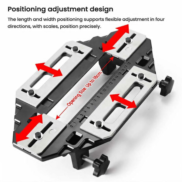 Wooden Door Hinge Jig Lock Guide Plate Router Bit Woodworking Slotting Locator