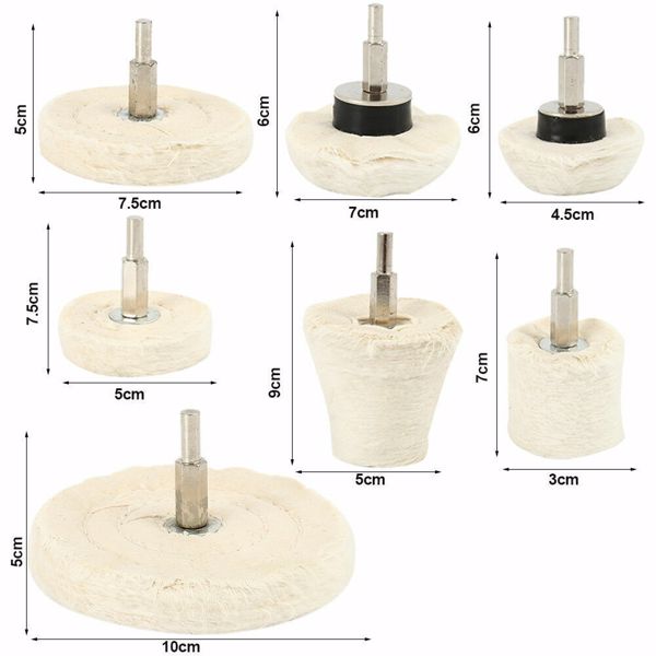 Polishing Buffing Pads Mop Wheel Buffer Pad Drill Kit for Car Polisher 7Pcs Set