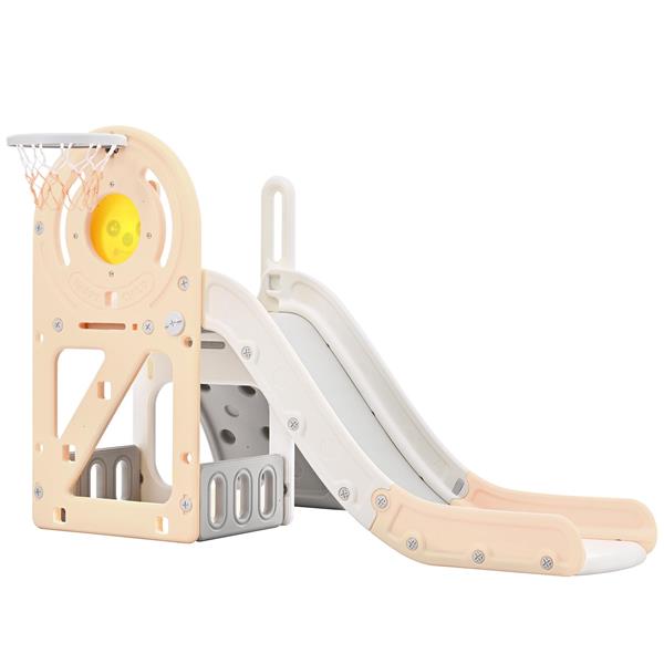 Toddler Climber and Slide Set 4 in 1, Kids Playground Climber  Slide Playset with Basketball Hoop Play Combination for Babies Indoor & Outdoor