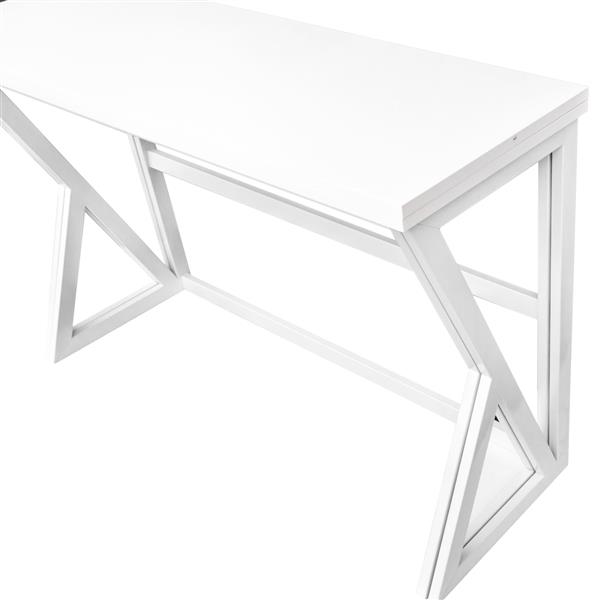 Winsome Wood Drop Leaf High Table, white