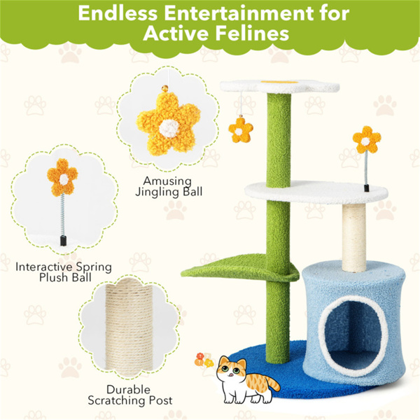  4-Tier Cute Cat Tree   ﻿