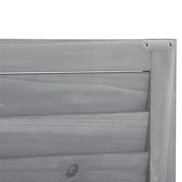 Wooden Garden Shed 3-tier Patio Storage Cabinet Outdoor Organizer Wooden Lockers with Fir Wood (Gray Wood Color -Shutter Design)