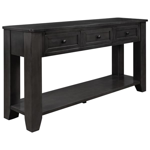 55'' Modern Console Table Sofa Table for Living Room with 3 Drawers and 1 Shelf (As Same As WF299185AAB)