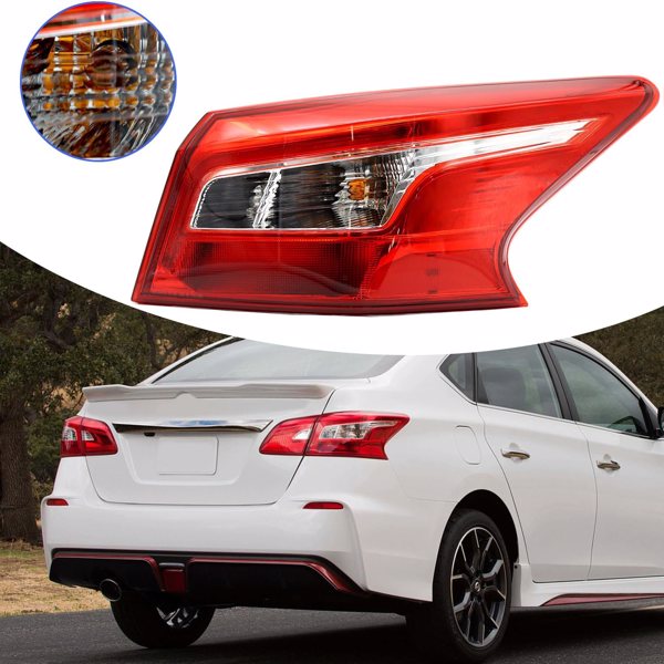 Tail Light Assembly Fit for Nissan Sentra 2016 2017 2018 LED Tail Light Brake Lamp Assembly Outer Right Passenger Side 265503YU0A NI2805108