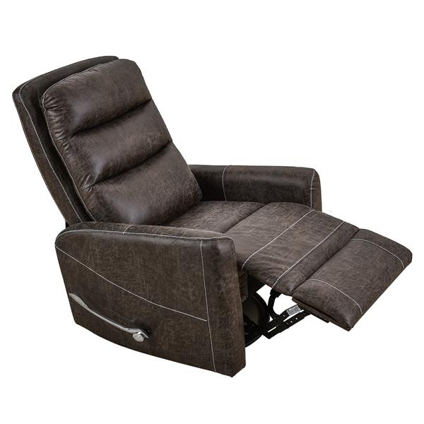 Swivel Glider Rocker Recliner Chair for Nursery,Manual Swivel Rocking Recliner,Mordern Home Theater Seating Soft  Reclining Chairs for Living Room,Brown