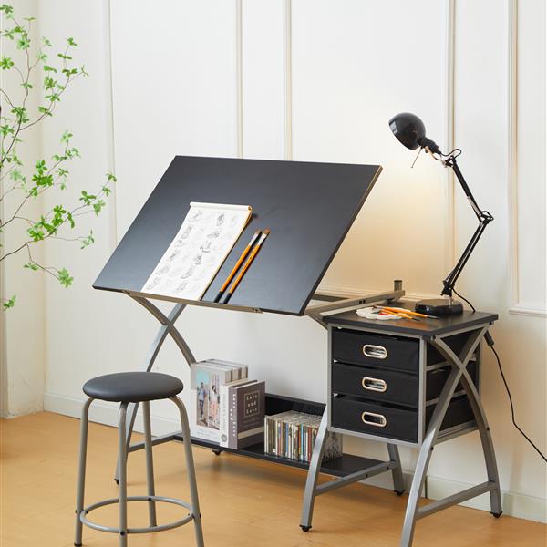 drafting table sliver with stool