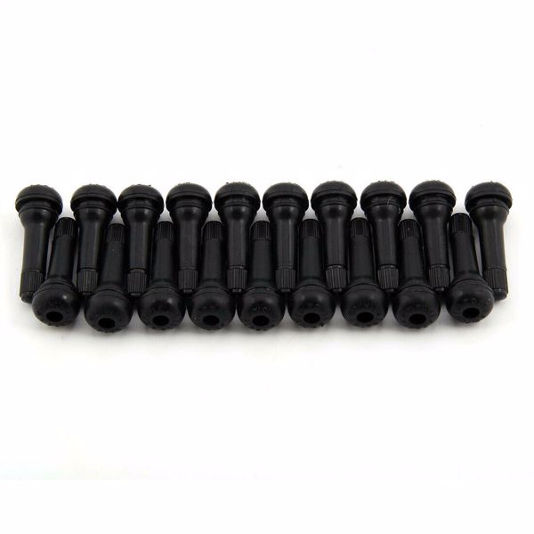 100 Pcs TR414 New Tubeless Rubber Car Tyre Wheel Valves Universal Black UK