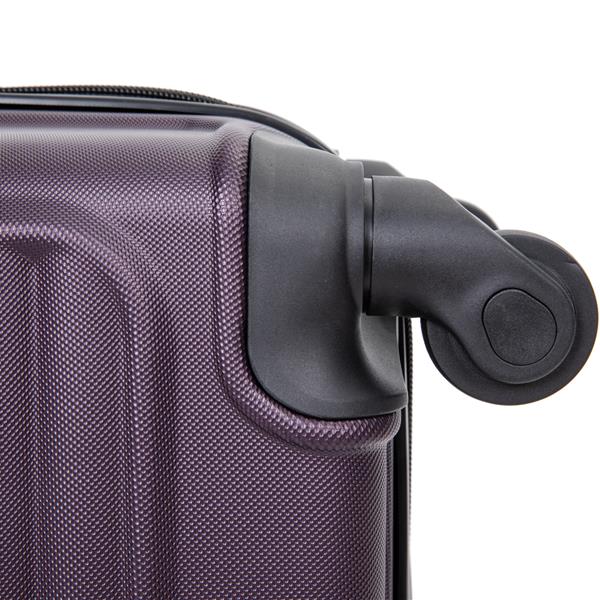 20" Carry on Luggage Lightweight Suitcase, Spinner Wheels, Purple