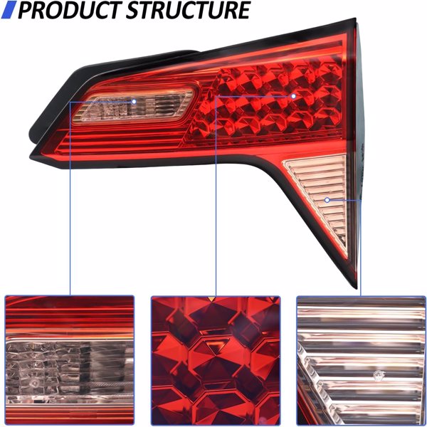 Right Passenger Side Tail Light Fit For 2016 2017 2018 Honda HR-V HRV, Inner Rear Lamp (Right/Passenger Side Inner)