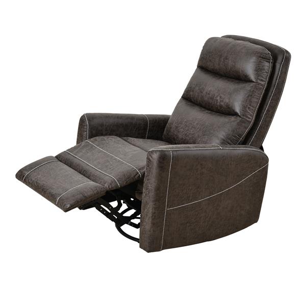 Swivel Glider Rocker Recliner Chair for Nursery,Manual Swivel Rocking Recliner,Mordern Home Theater Seating Soft  Reclining Chairs for Living Room,Brown