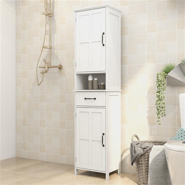 Double Door Narrow Height Slim Floor Standing Cabinet